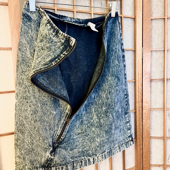 Vintage 80s Zipper Denim Skirt - Picture 5 of 6